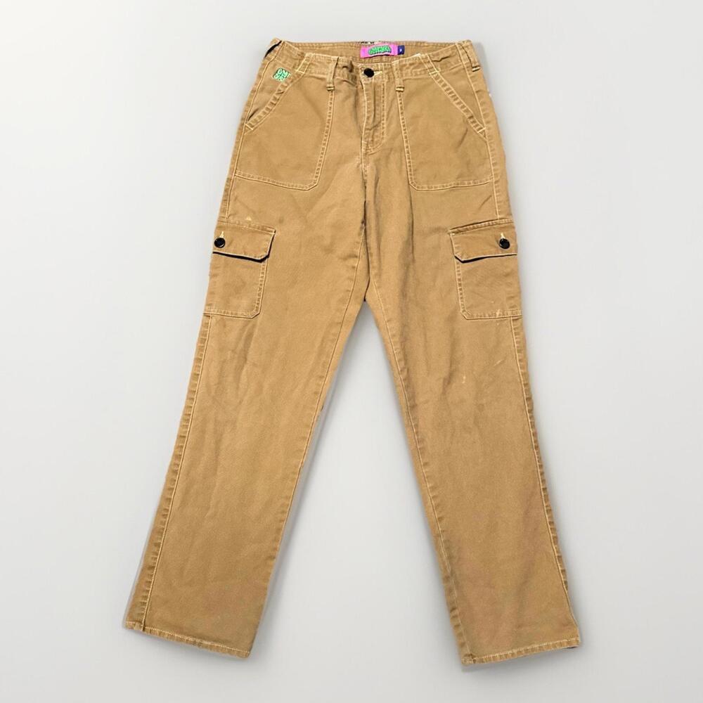 Empyre Cargo Pants Womens Sz 3 Baggy Straight‎ Leg Brown Skater Grunge Y2K 28x28
